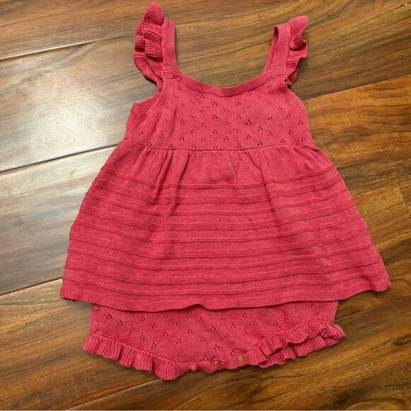 Stitch & Bean pink knit romper NWT - Picture 1 of 4